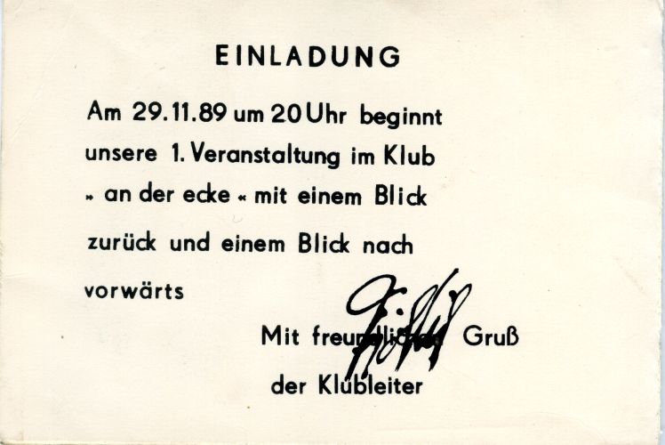 Einladung in den Einladung in den